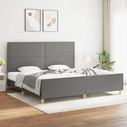 Giroletto senza Materasso Grigio Scuro 200x200 cm Tessuto 3125001