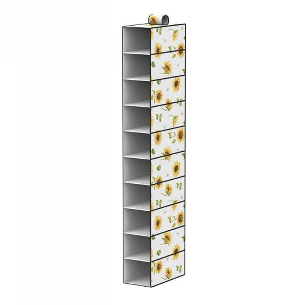 Trade Shop - Organizer Armadio 10 Ripiani Scaffale Pensile Porta Oggetti Borse 15x30x120 Cm -