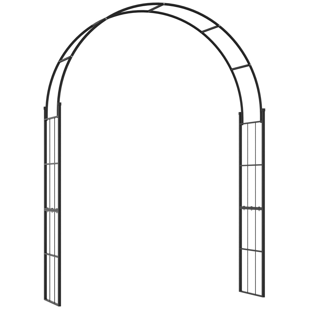 Archetto da Giardino in Metallo ¨C zephmum ¨C Nero 157x40x223cm
