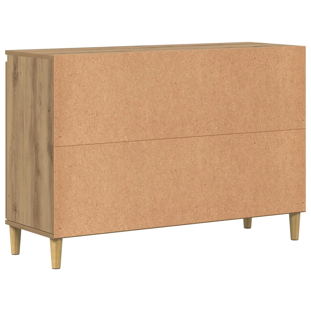 Credenza Rovere Artigianale 102x35x70 cm in Legno Multistrato 856485