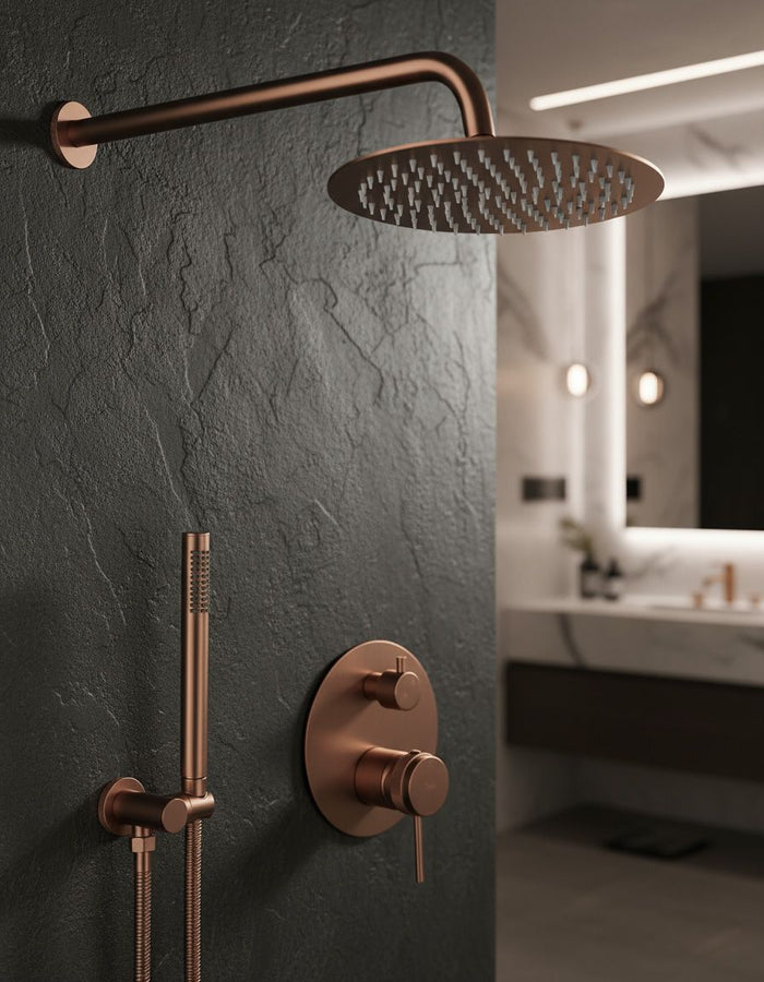 Set Doccia Da Incasso Rea Lungo Grip Brush Copper + Box