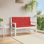 Cuscini per Panca 2 pz Rossi 120x50x7 cm in Tessuto Oxford