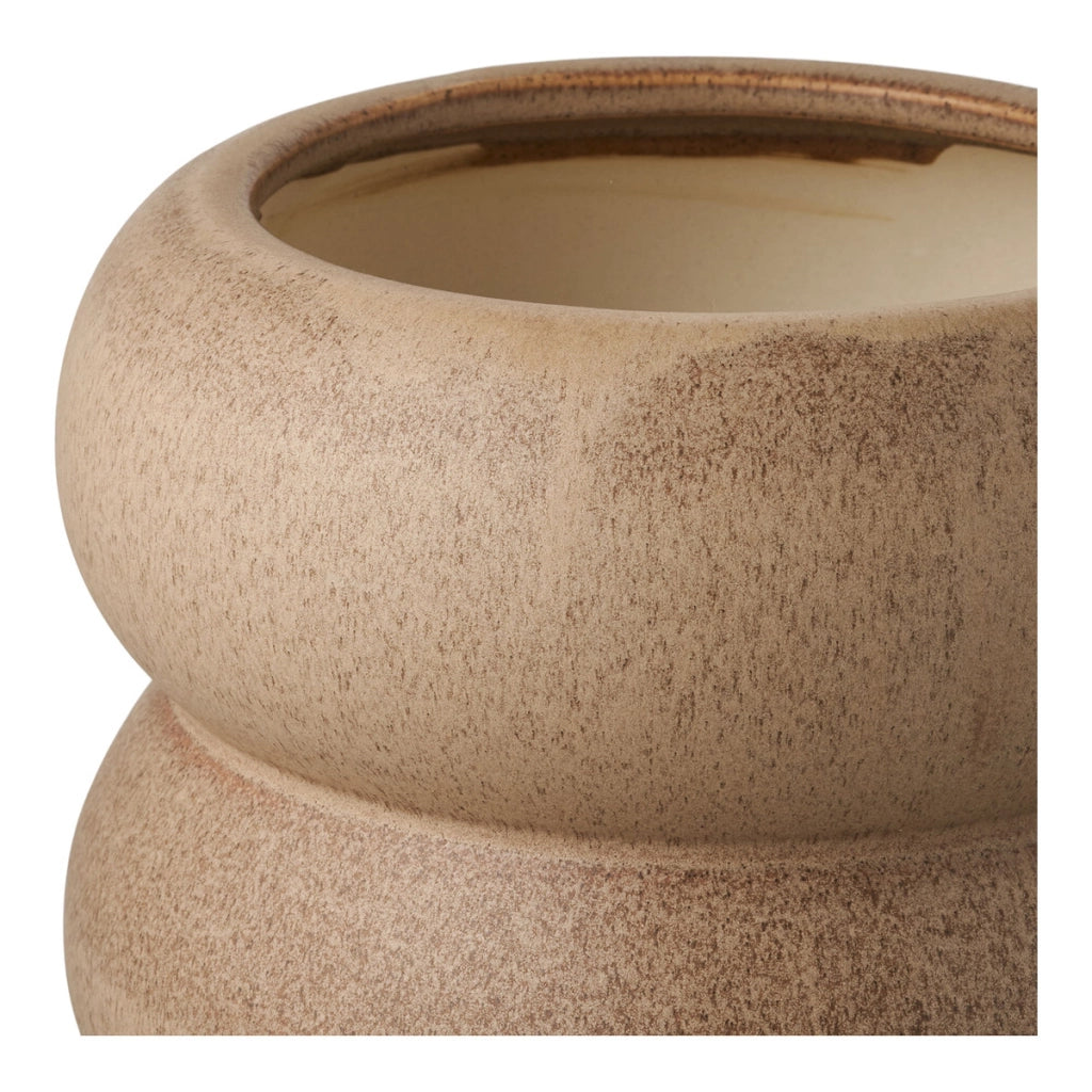 Vaso per Piante HN13, Marrone, Ceramica, 19x19x17,5 cm