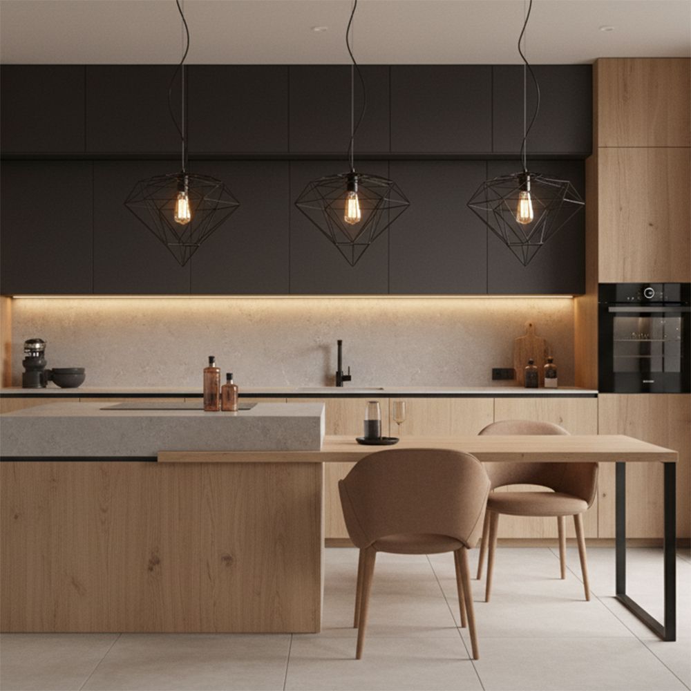 Lampada Pensile Metallo Loft Black APP563-1CP