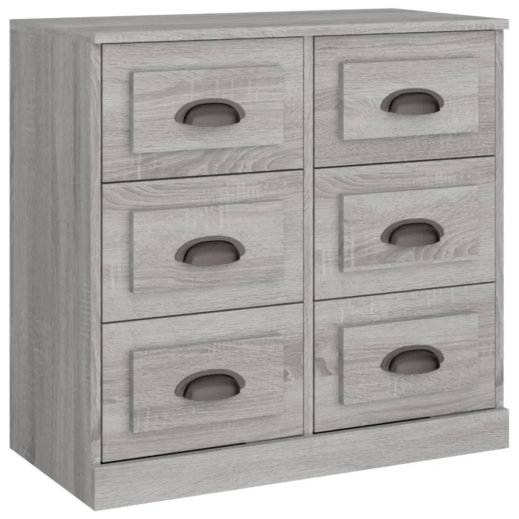 Credenze 2 pz | Madia | Buffet da pranzo | Armadio da pranzo Grigio Sonoma in Legno Multistrato