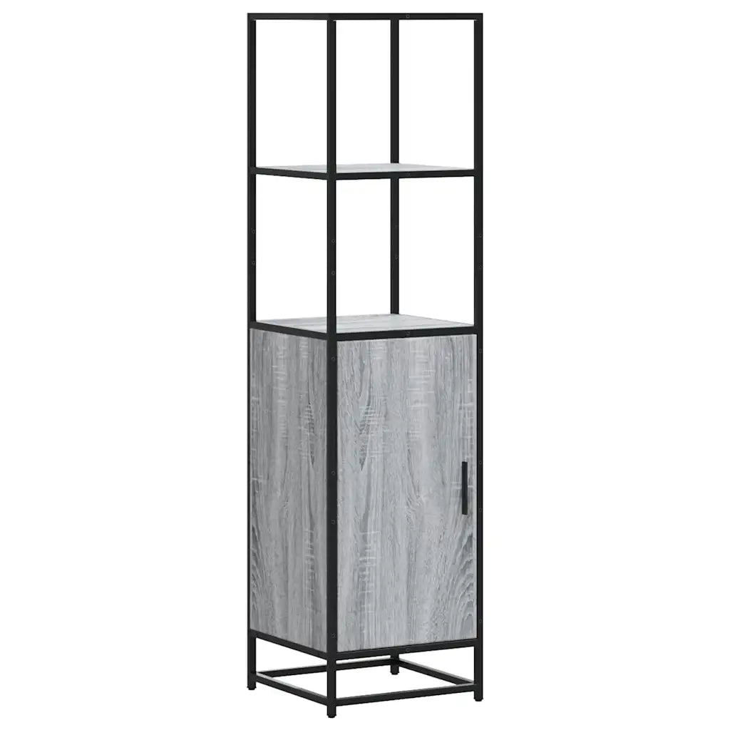 Credenza-Buffet-Armadio da cucina Grigio Sonoma 35,5x35x139 cm Legno Multistrato Metallo 245798