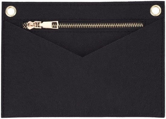 Kit di conversione per borsa a mano e borsa a tracolla, con inserto rimovibile per tasche di grandi dimensioni con occhielli, compatibile con borsa Kirigami Pochette, 15,7 x 22 cm, nero