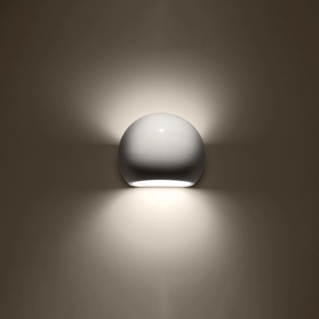 Applique ORBITA bianco lucido ceramica E27 Pure Lume