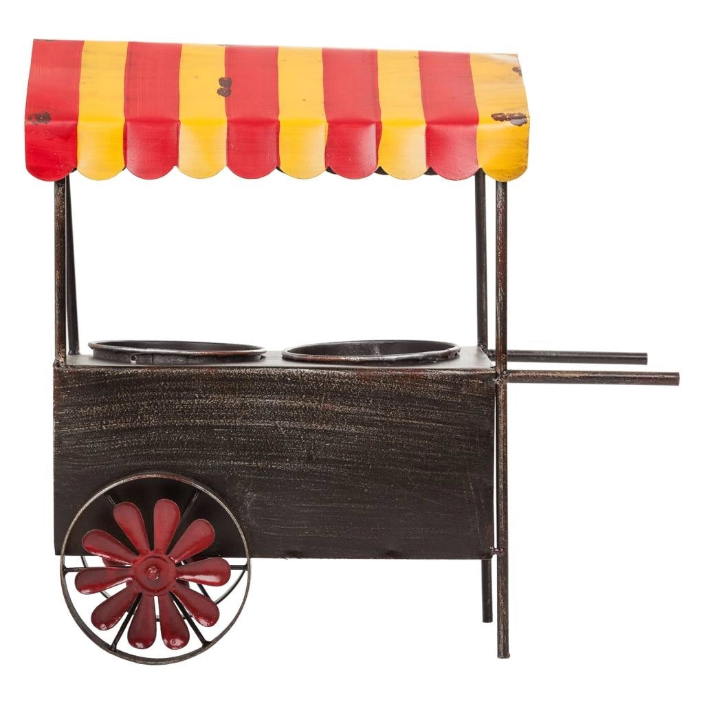 Carrello portafiori in metallo 37,5x21x37h