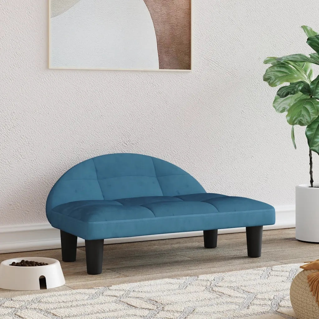 Lettino per Cani Blu 70x52x30 cm in Velluto 171938