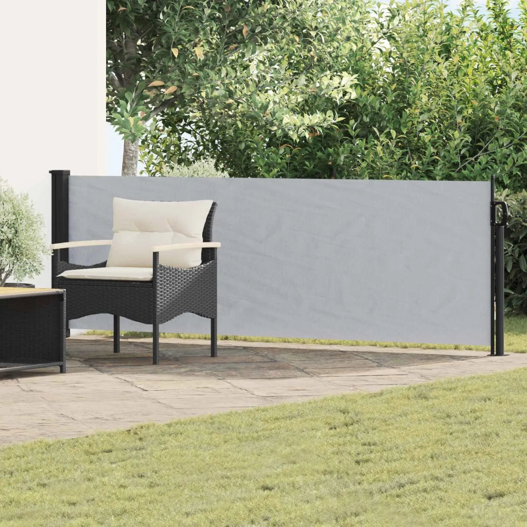 Tenda laterale retrattile-Tenda parasole per balcone Grigio 300 x 100 cm Poliestere