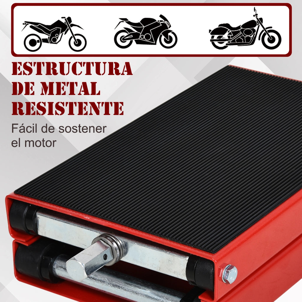 Piattaforma Elevatrice a Forbice per Moto 500 kg ¨C zephmum ¨C Nero e Rosso 41.5x23.5x10-37 cm