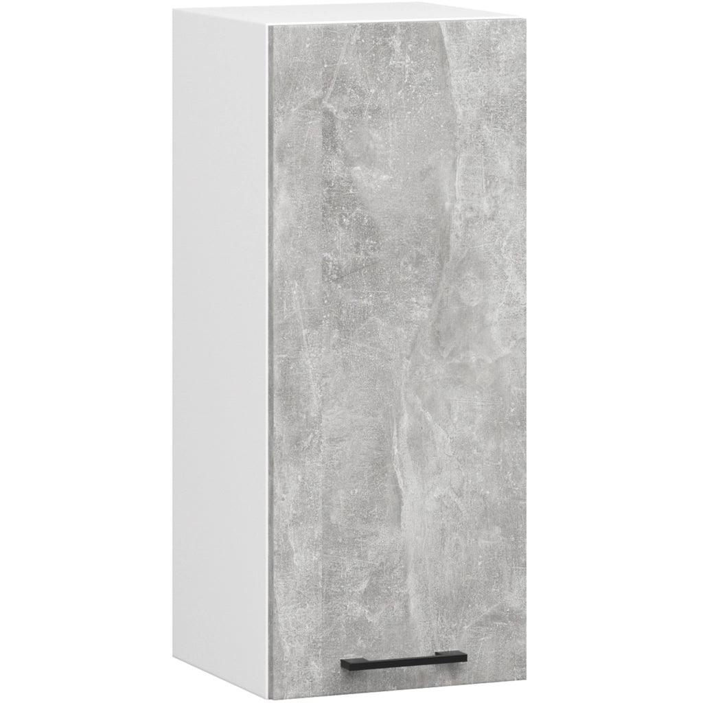 Mobile da cucina pensile sistema AKORD OLIWIA 30 cm H720 Bianco inserto frontale Cemento Grigio Cemento 1 anta 30x30x72 cm