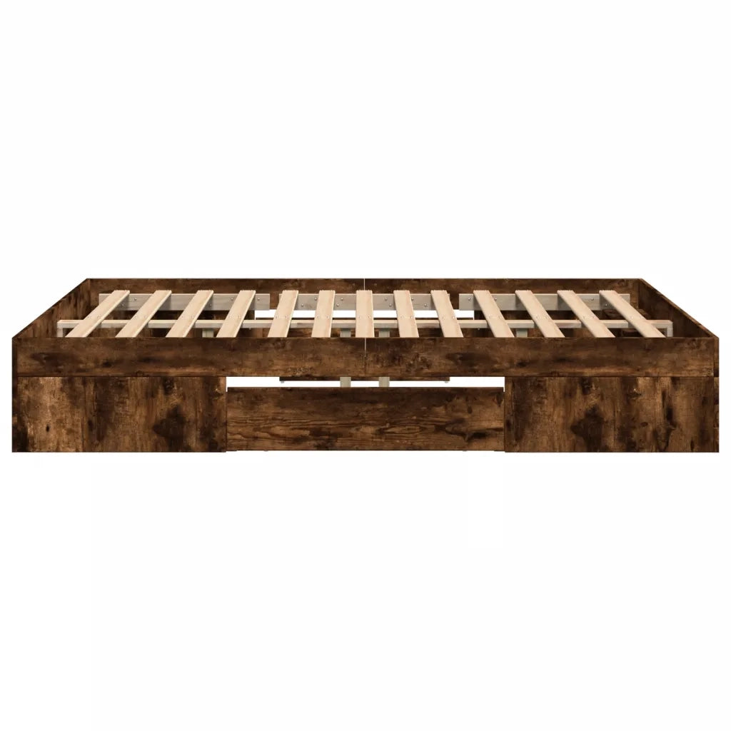 Giroletto senza Materasso Rovere Fumo 140x190 cm in Truciolato