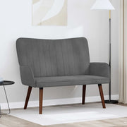 Sofa a Due Posti Grigio scuro 115 x 61 x 87 cm Velluto