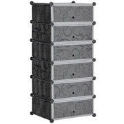 Scarpiera modulare 6 cubi impilabili ¨C zephmum ¨C nero