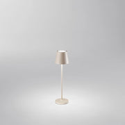 Lampada Tavolo Esterno Moderna Mini Diva Alluminio Beige Led 1,5W 3000K