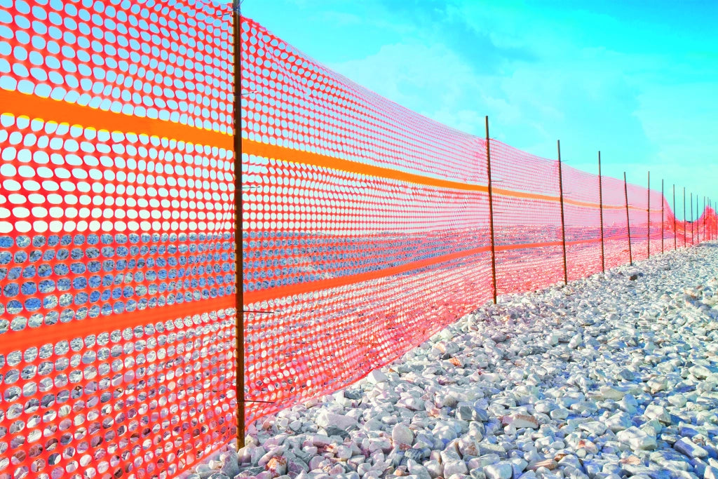 Confine RETE DA CANTIERE  Maglia 60x40 - mt. 1,2x50 Col. Arancio