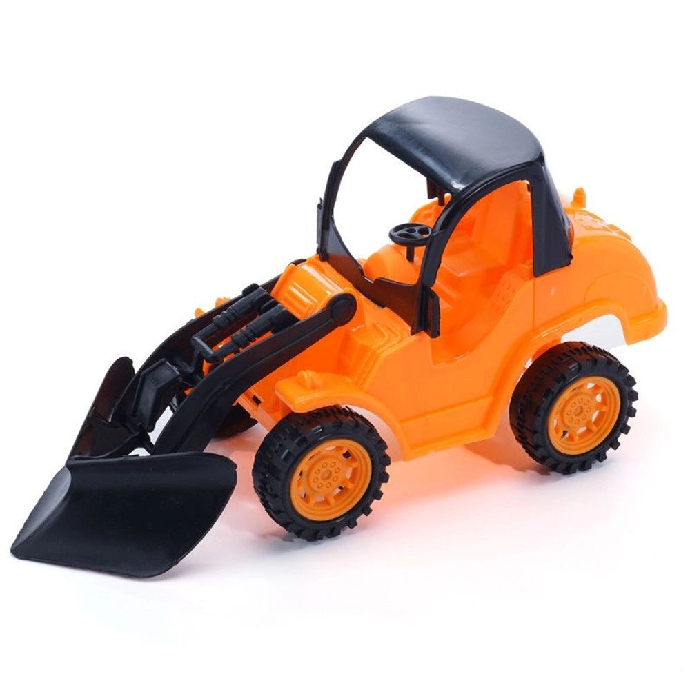 Trade Shop - Trattore Con Pala Scavatrice Arancione 11x23cm Giocattolo Per Bambini In Plastica 258286 -