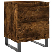 Comodino | Armadio da Notte | Mobiletto da notte Rovere Fumo 40x35x50 cm in Legno Multistrato