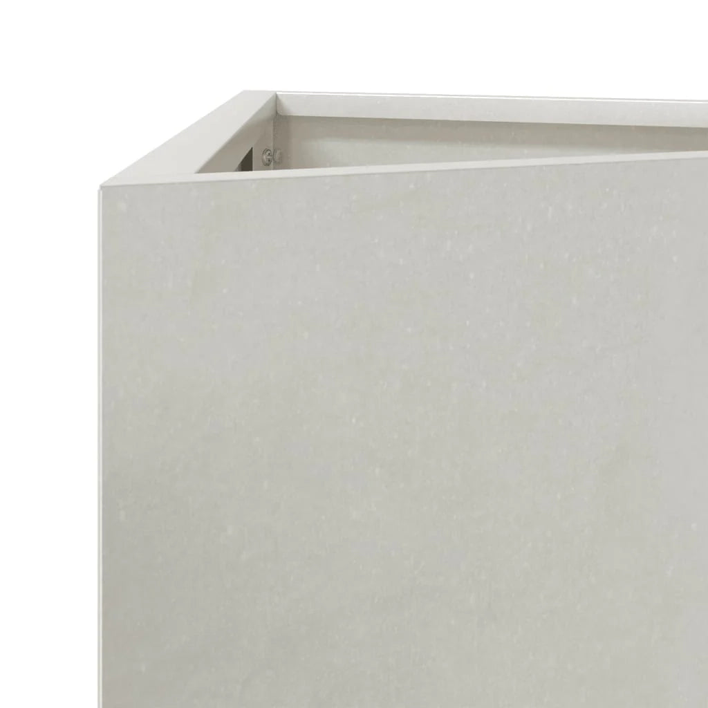 Fioriera rialzata per piante fiori giardino terrazze set da 2 triangolare 50 x 43 x 75 cm acciaio inox argento 02_0039109