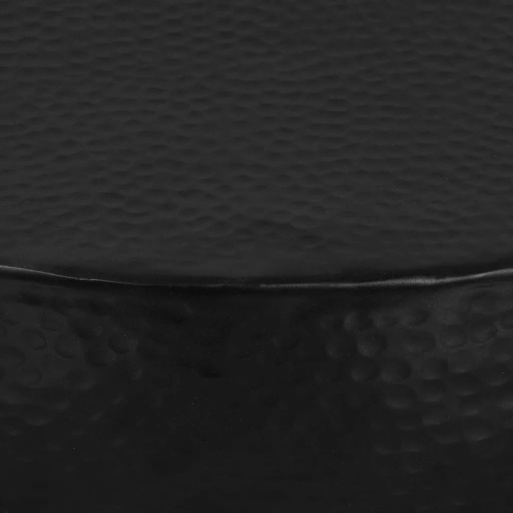 Tavolino da Salotto in Alluminio Martellato 70x30 cm Nero 246510
