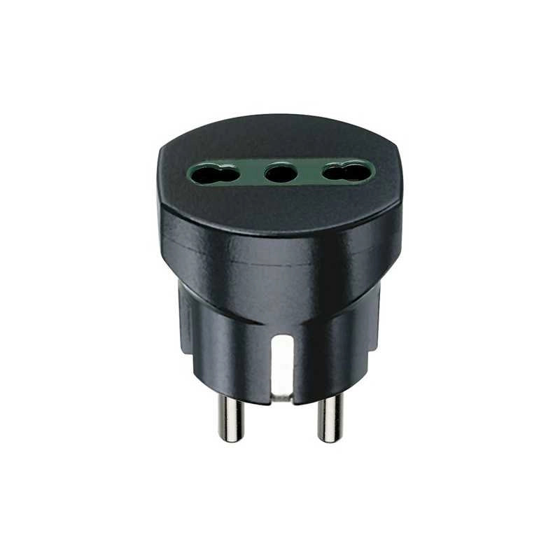 00301 Adattatore Ted./Franc.+P17/11 Nero