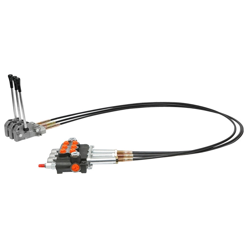 Distributore idraulico a 3 leve, lunghezza cavo 2,5 m pressione 250 bar portata 40 l/min