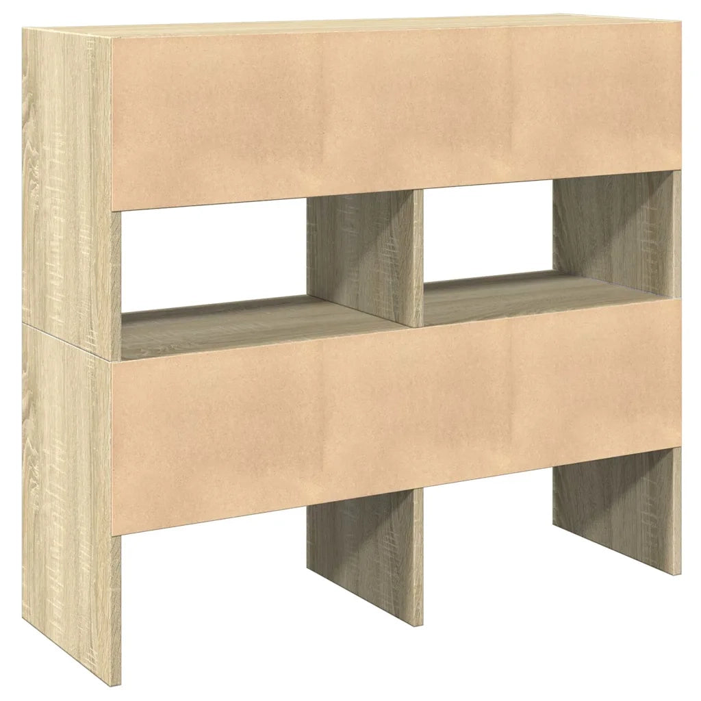 vidaXL Scarpiere 2 pz Impilabili Rovere Sonoma 89,5x30x40 cm