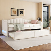 Tagesbett con letto estraibile lino 90x200 cm