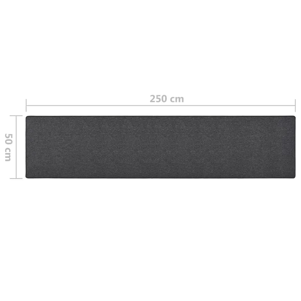 Tappeto del soggiorno | Tappeto Corsia Antracite 50x250 cm