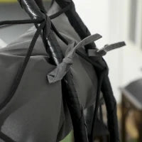 Sedia Sospesa da Giardino, Resistente alle Intemperie, Cuscino Incluso, 102 cm x 102 cm x 195 cm, Grigio Scuro