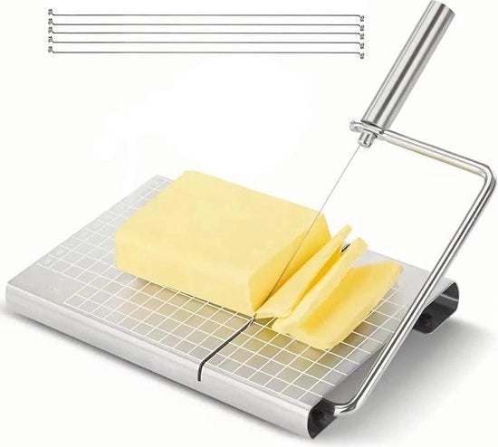 Sfregiatore in Acciaio Inox - 5 Filtri di Ricambio & Piastra di Taglio - Per Formaggi - Strumentazione da Cucina Professionale con Progetto Anti-Adesivo
