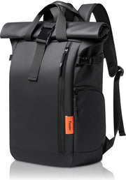 Borsa da Spalla Uomo, 28L Borsa da Spalla con Cappuccio, Impermeabile, Borsa da Spalla con Tasca per Laptop, Borsa da Viaggio Grande per Scuola, Ciclismo, Tempo Libero, Viaggio, Affari, Sport, Nero