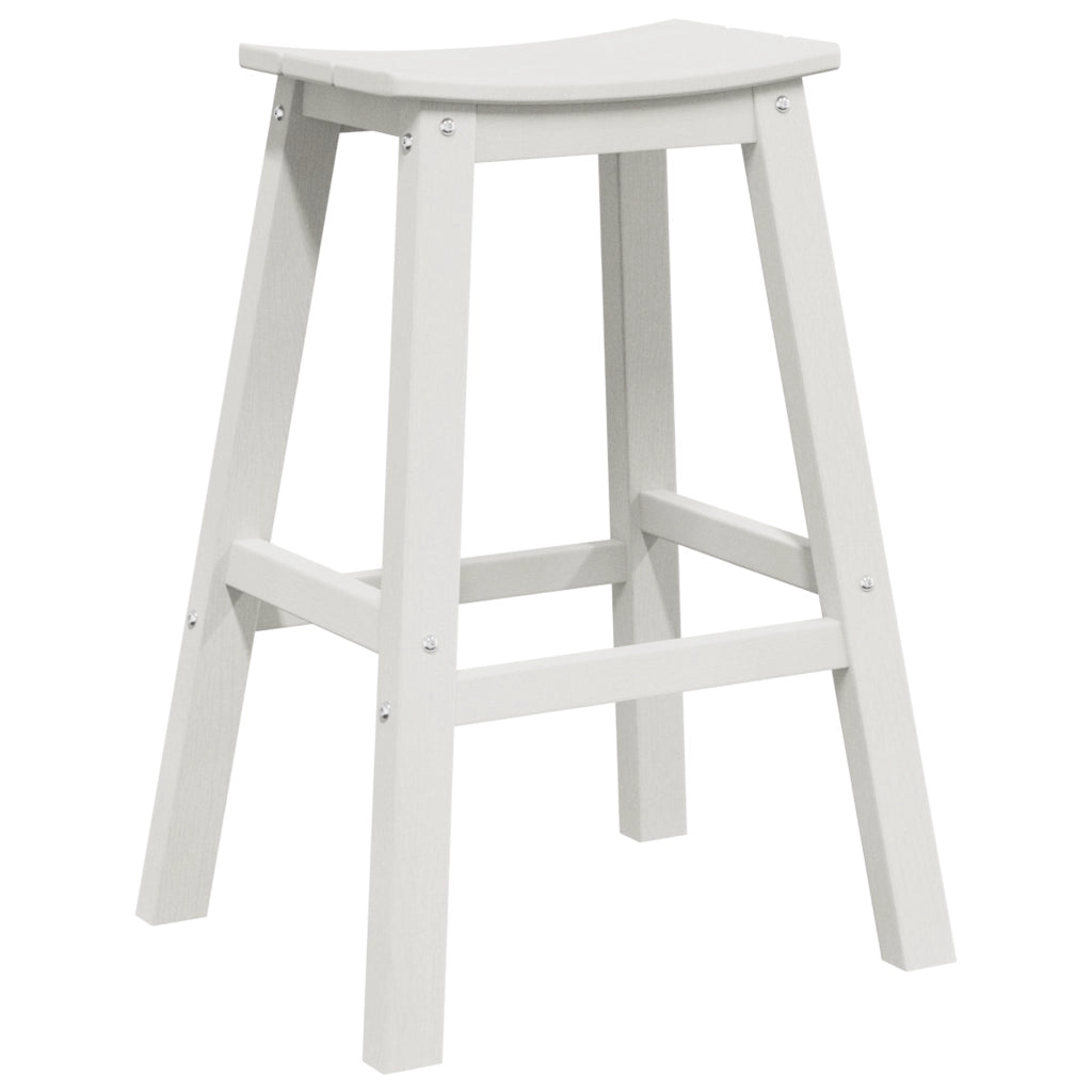 Sgabelli Bar 2 pz Bianco HDPE