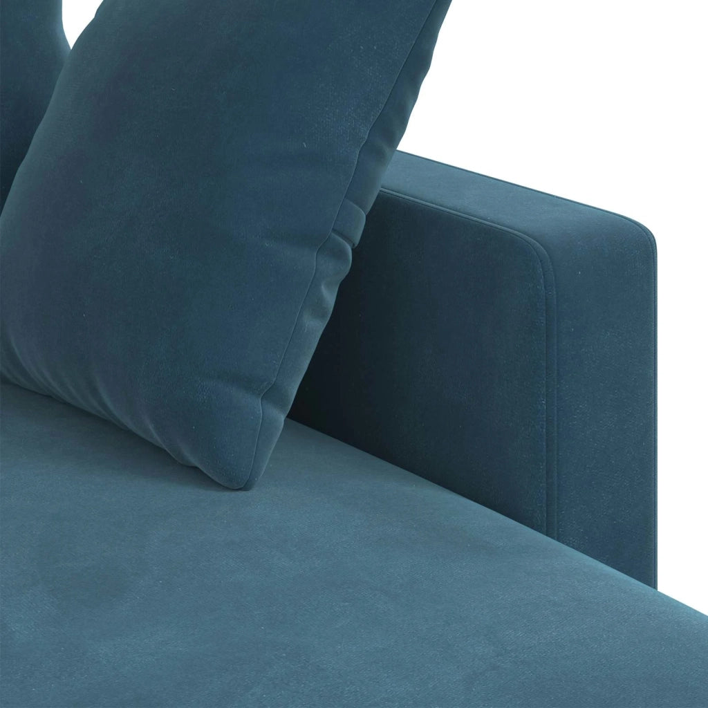 Divano Blu 198 x 134 x 80 cm Velluto