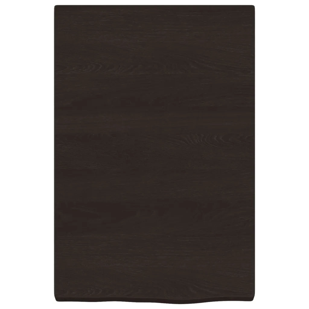 Piano Bagno Marrone Scuro 40x60x(2-4)cm Legno Massello Trattato 3156195