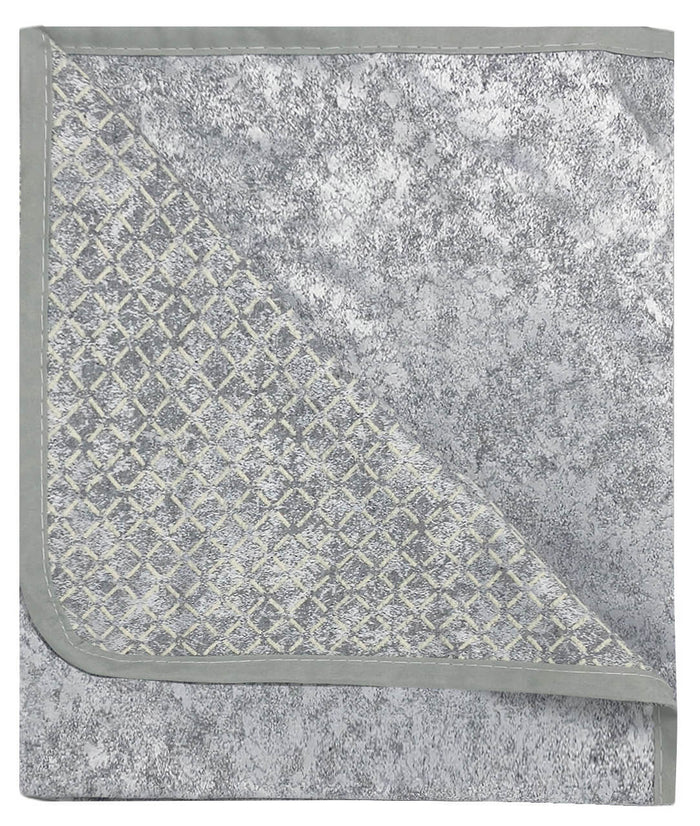 Copridivano con Penisola Destra Seduta 290 cm in Poliestere e Cotone Grigio Chiaro