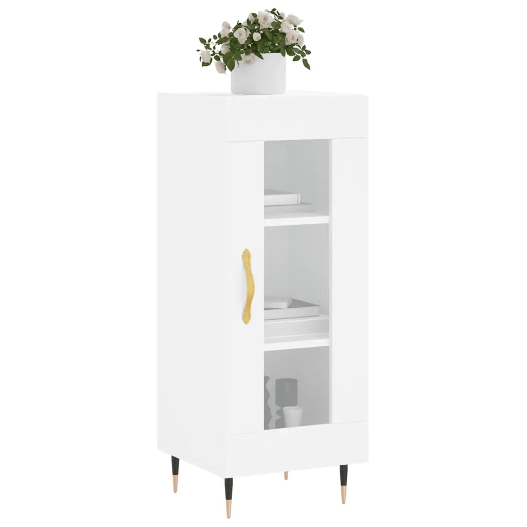 Credenza | Madia | Buffet da pranzo | Armadio da pranzo Bianca 34,5x34x90 cm in Legno Multistrato