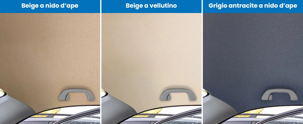 Kit Riparazione Tessuto Cielo Auto - Nido D'ape Beige Senza Colla - Misura 1,50 x 5 m - Adatto anche per Pannelli Portiere e Pantoni