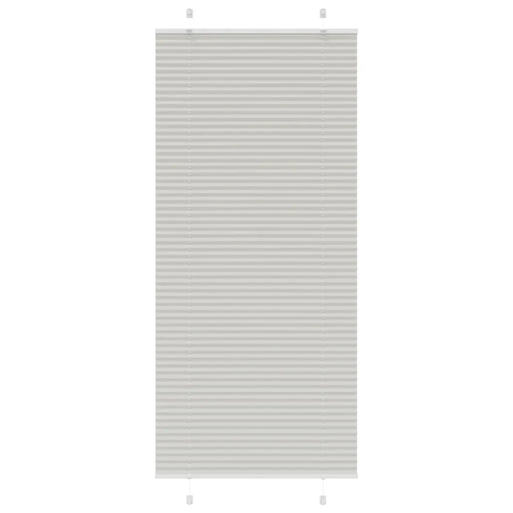 Tenda Plissettata Grigio Chiaro 100x200 cm Larghezza Tessuto