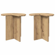 Tavolo laterale | Tavolino 2 pz Rovere Artigianale ? 39 x 38 cm