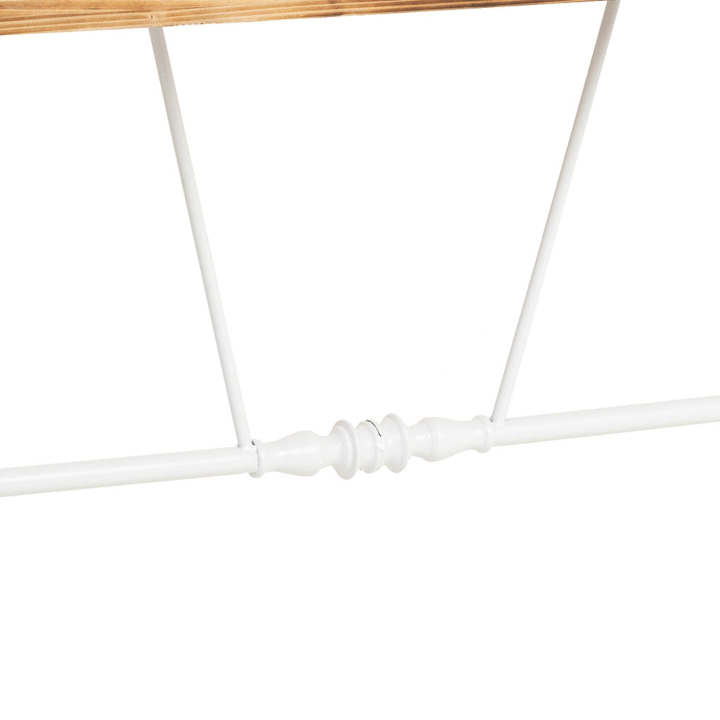 Console in legno e metallo laccato bianco 106x40x76,5h cm