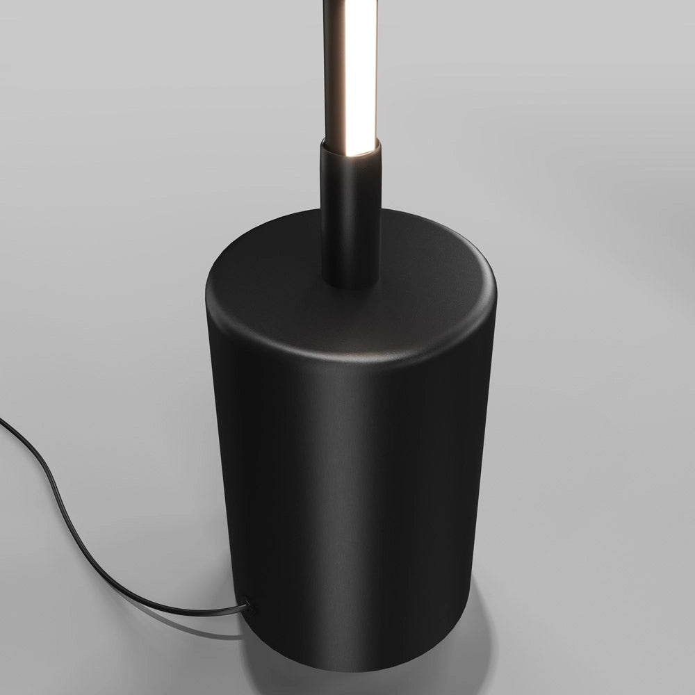 Piantana Lampada Da Terra Moderno Flow Metallo Nero 1 Luce Led 25W