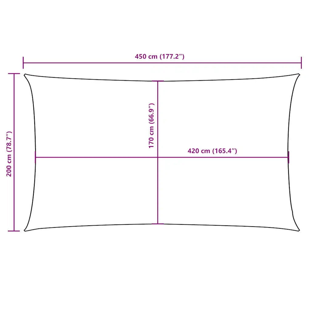 Parasole a vela | Telo Ombra | Vela da ombra Oxford Rettangolare 2x4,5 m Rosso