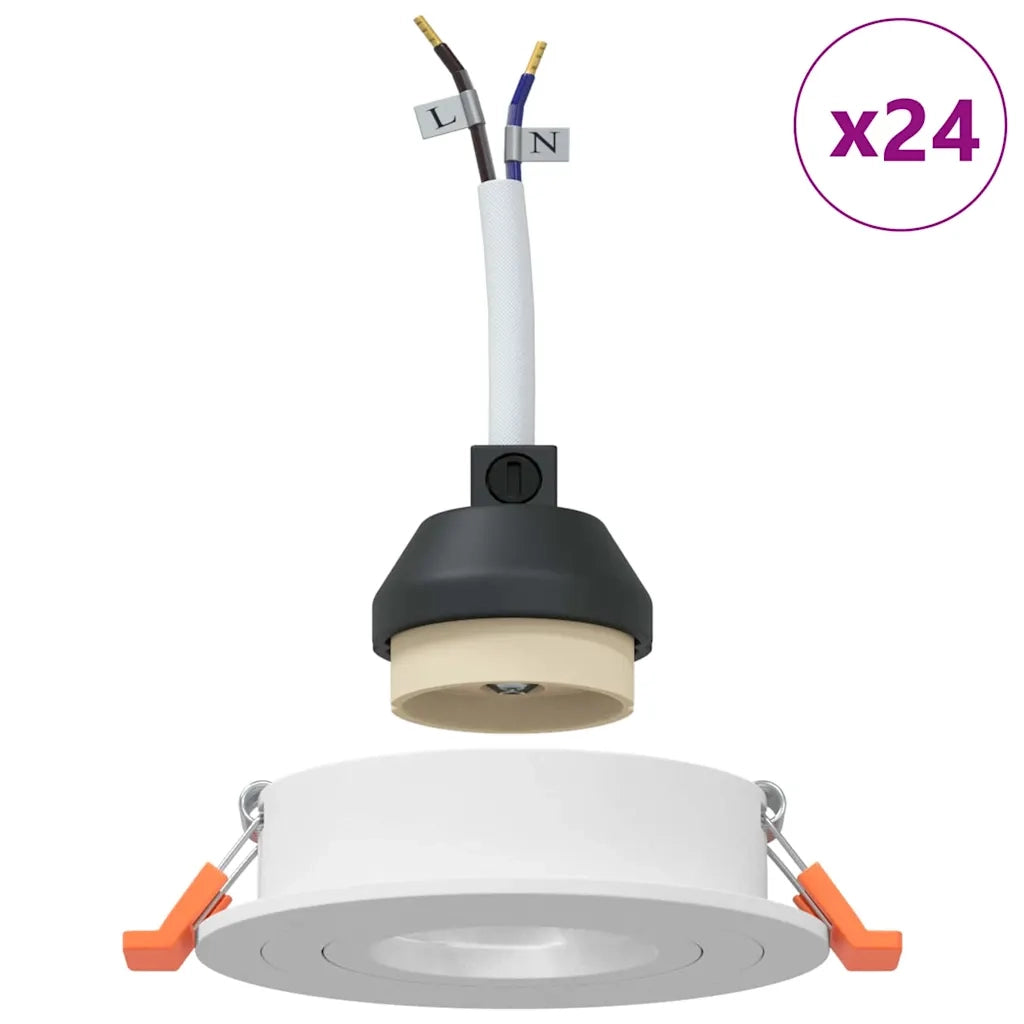Spotlight 24 pz Bianco 9 x 9 x 2 cm Alluminio CFW1487734