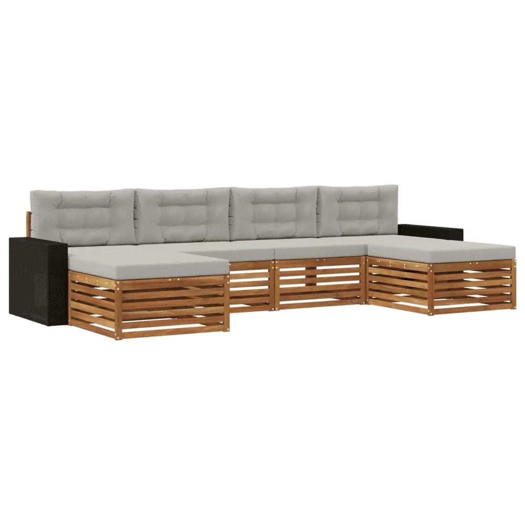 Set di divani da esterno 6 pz Legno di Acacia Massello 3383694