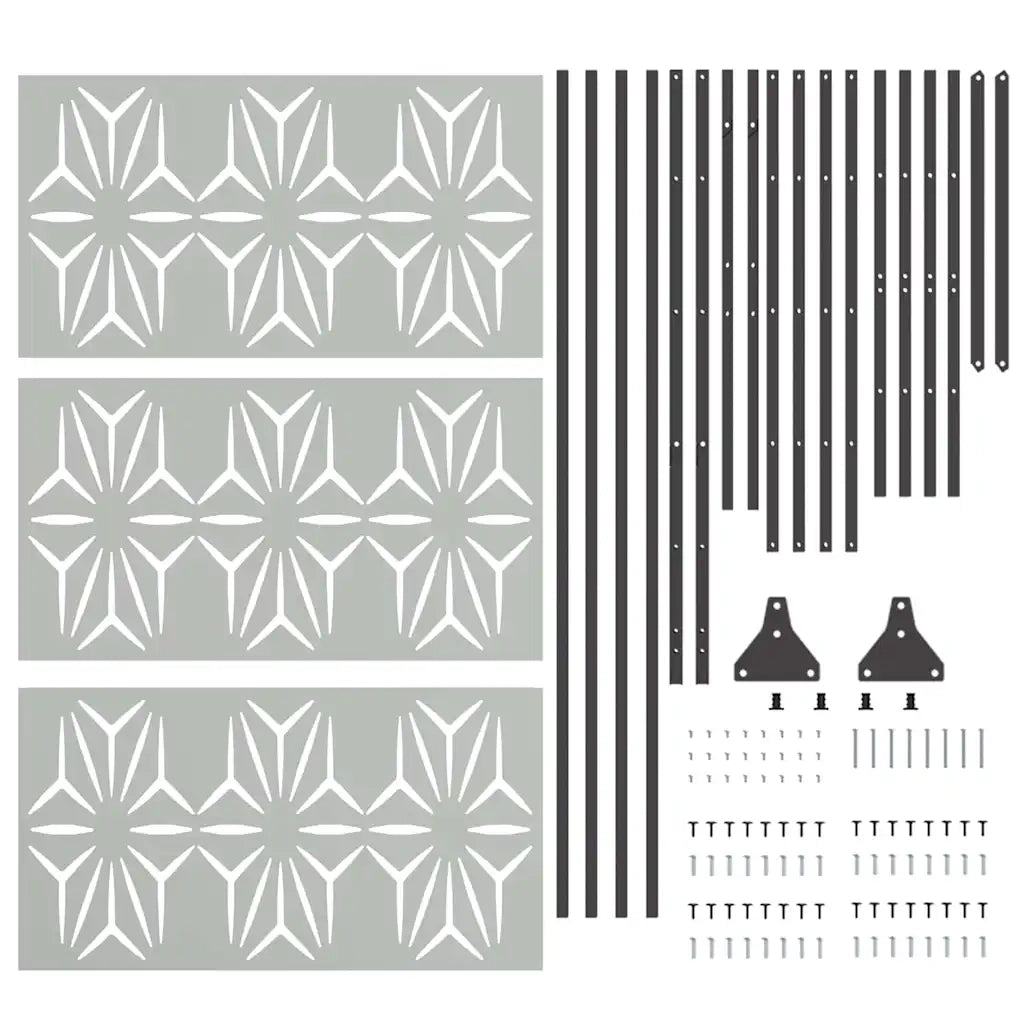 Schermo per Privacy Grigio 100 x 50 x 180 cm Acciaio CFW5769442