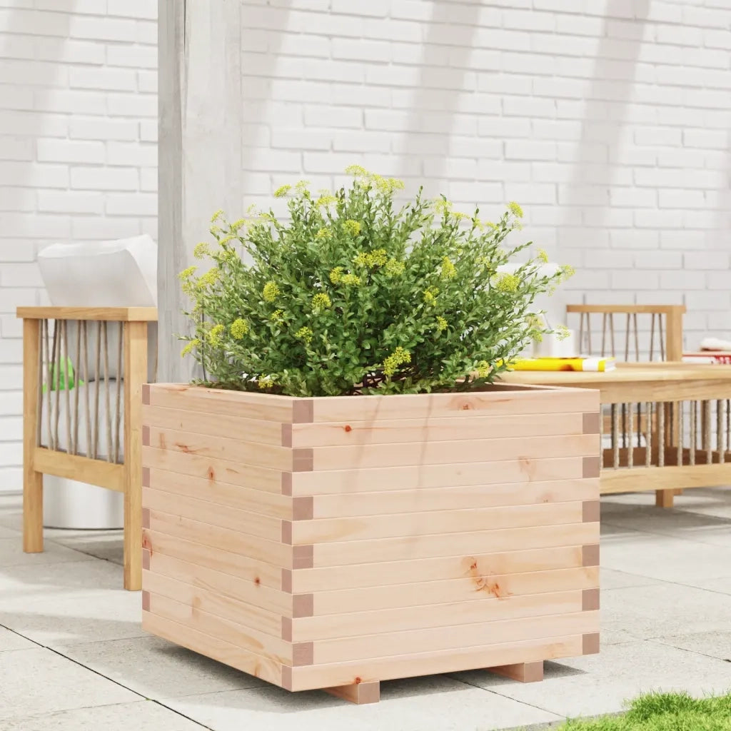 Fioriera | Cassetta per fiori | Vaso da Giardino 60x60x49,5 cm in Legno Massello di Pino
