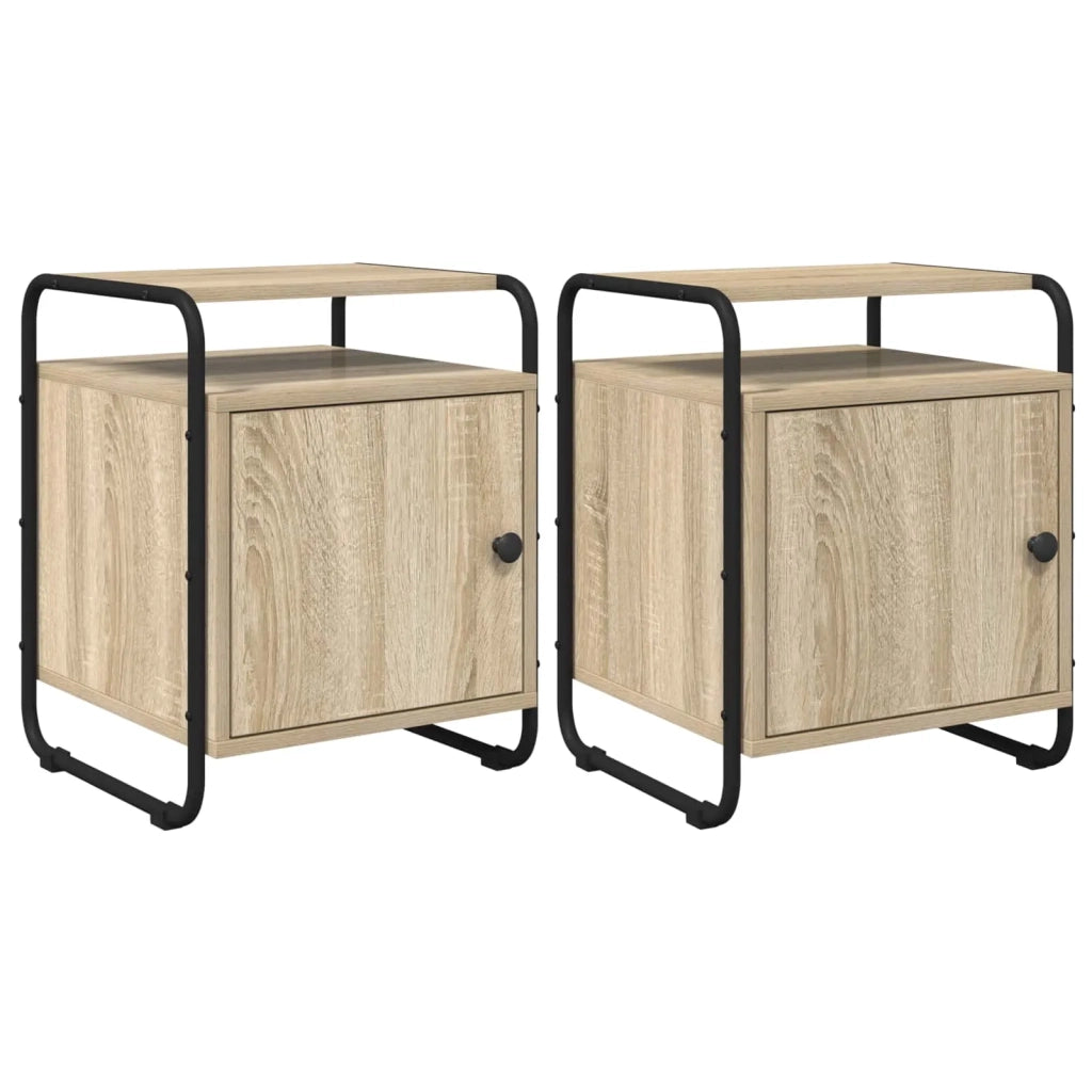 Armadio da Notte 2 pz Rovere Sonoma Legno ingegnerizzato 8007614